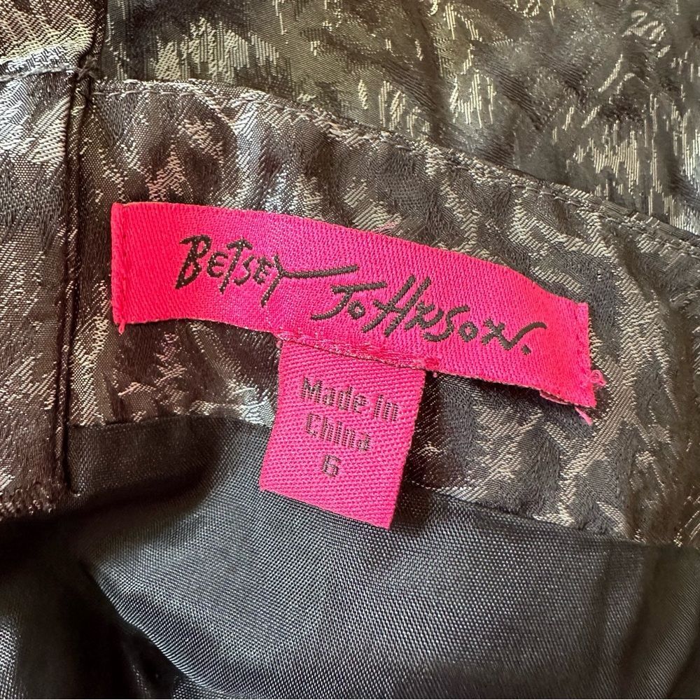 Y2K Betsey Johnson Retro Silver Black Leopard Dress - Picture 9 of 11